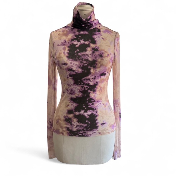 NWT AFRM x Revolve Zadie Top in Purple Placememt Tie. (size L) 246 - Picture 1 of 6